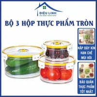 Bộ Hộp Thực Phẩm Tròn Trong 6558 Nhựa VIỆT NHẬT Cao Cấp,Nắp Kín,Khóa Gài,Lưới Tách Nước Dieulinhshop
