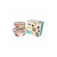 Bộ hộp thủy tinh tròn 2 món 360 + 730ml GLASSLOCK GL1471