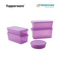 BỘ HỘP TRỮ MÁT TUPPERWARE FRESHIA COLLECTION PURPLE (5 HỘP) – NHỰA NGUYÊN SINH