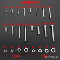 Bộ hộp vít 24 lưới, vít Phillips đầu nửa tròn, đai ốc, bu lông, vòng đệm M3 M4 M5