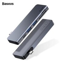 Bộ Hub chuyển đổi 5 trong 1 Baseus Harmonica Type C to USB 3.0, TF/SD Card Reader, Type C PD Adapter cho Macbook