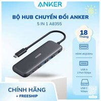 Bộ Hub chuyển đổi Anker 322 5 in 1 (A8355 – HDMI – USB A 3.0 – PD 100W )