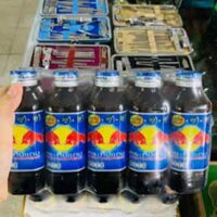 Bò húc Thái chai thủy tinh 150 ml – Redbull nhãn xanh