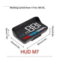 Bộ HUD M7 OBD GPS Hiển Thị Tốc Độ & Thông Tin Lên Kính Lái Kết Nối OBD 2 + GPS Giá Rẻ