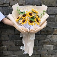 Bó hướng dương tốt nghiệp, quà tặng kỷ yếu, ngày lễ, sinh nhật bằng kẽm nhung