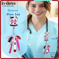 Bộ huy hiệu sinh viên EYEHPEE, Bộ bút y tá móc khóa Mini, Quà tặng Kẹp huy hiệu y tá di động có thể thu vào