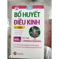 Bổ huyết điều kinh ích mẫu lọ 30 viên. với ích mẫu 600mg giảm đau bụng khi hành kinh. bổ huyết. điều hoà kinh nguyệt.