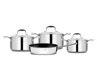 Bộ Inox cao cấp 3 lớp đáy liền Elmich Trimax XS EL-3744 size 18, 20, 24, chảo 26cm