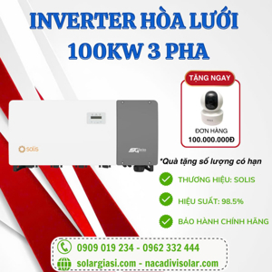 Bộ inverter hòa lưới điện năng lượng mặt trời Solis-100K