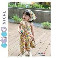 Bộ jump dài kèm khăn trùm đầu hoạ tiết hoa nhiều màu siêu đáng yêu , năng động cho bé gái