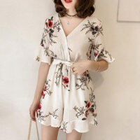 Bộ Jumpsuit giả váy họa tiết hoa cho cô nàng cá tính KBT041 ( Trắng )                          - 7556297                                                       Yêu thích