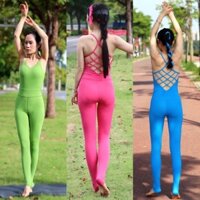 Bộ Jumpsuit Yoga Gym Lưng Đan Dây J55 (hàng Quảng Châu cao cấp)
