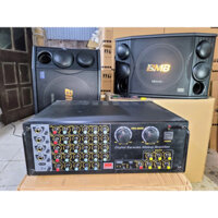 Bộ karaoke gia đình gồm Amly 16so (AC sò tossiba & đôi loa BMB 850 ( bass25 ) từ kép