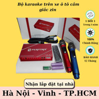 Bộ Karaoke Ô Tô 1 Mic và 2 Mic Không Dây Dùng Cho Màn Hình Android Kèm Bộ Amply DSP Cắm Giắc Zin Không Phải Đấu Nối