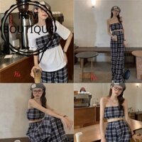 Bộ Kẻ Áo Quây Quần Jogger phối đồ Thời Trang