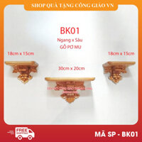 Bộ Kệ Bàn Thờ Thiên Chúa Gỗ Pơmu cho tượng - Bàn thờ Công Giáo BK01