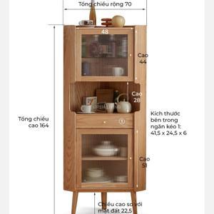 Bộ kệ gỗ trang trí Chữ L kép KG138