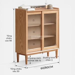 Bộ kệ gỗ trang trí chữ U lệch KG142