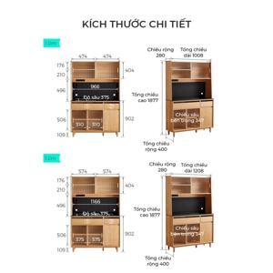 Bộ kệ gỗ trang trí KG153