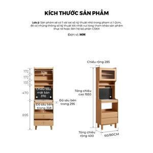 Bộ kệ gỗ trang trí lồng vuông KG135