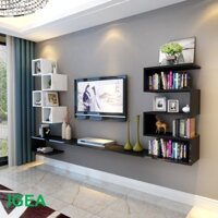BỘ  KỆ TREO TƯỜNG TI VI LOA ĐÀI 1,8m