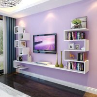 Bộ Kệ Treo Tường TiVi Loa Đài GP27 - 240cm - Trắng