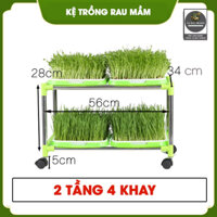 Bộ kệ trồng rau mầm thủy canh 2 tầng 4 khay