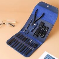 BỘ KỀM CẮT MÓNG TAY TIỆN DỤNG - BỘ KÌM BẤM MÓNG TAY 16 MÓN - Màu xanh đen
