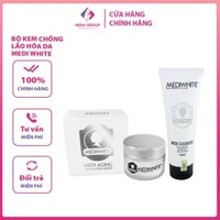 Bộ kem chống lão hóa Medi White Chính Hãng - Medi Aging & Medi Cleanser - Kem chống lão hóa chống nhăn da Medi White