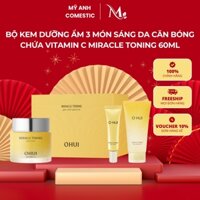 Bộ kem dưỡng ẩm 3 món chứa Vitamin C giúp da săn hỗ trợ chống oxy hóa Miracle Toning Glow Cream 60ml