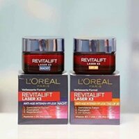 Bộ kem dưỡng ngày đêm, serum chống lão hóa Loreal Revitalift x 3.