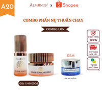 Bộ kem phấn nụ thuần chay giảm mao mạch, giảm khô sần da (tặng kem sen tuyết trắng da 8gr)