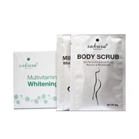 Bộ kem tắm trắng Sakura Multivitamin & Herbals Whitening System