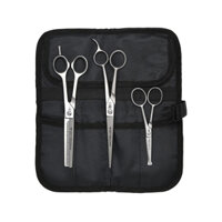Bộ kéo cắt tỉa lông chó mèo Rose Line Scissor Kit – Black