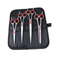 Bộ kéo cắt tỉa lông chó mèo Rose Line Red 4 Piece Scissor Set