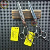 Bộ kéo cắt tóc Jason cao cấp thợ cắt tóc tin dùng màu thép nguyên bản JS02 [Mua 1 bộ kéo tặng kèm ví+2 lược toni&guy]