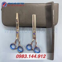 Bộ kéo cắt tóc VS xanh