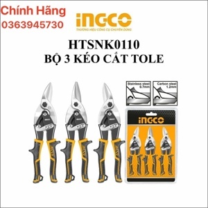 Bộ kéo cắt tôn 3 chi tiết Ingco HTSNK0110