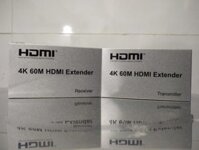 Bộ kéo dài 4K HDMI Extender 60m R/L Audio qua cáp mạng LAN Cat PCM-HDX60