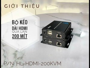 Bộ kéo dài HDMI 200M có USB HL-HDMI-200KVM