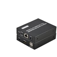 Bộ kéo dài HDMI 200M  qua Cáp mạng có USB  Có tính năng thông LAN Ho-Link HL-HDMI-200KVM 2 thiết bị  - Hàng chính hãng