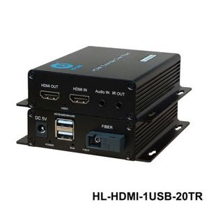 Bộ kéo dài hdmi sang quang USB HL-HDMI-1USB-20TR