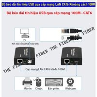 Bộ kéo dài tín hiệu USB 1.1 qua cáp mạng LAN CAT6 Khoảng cách 100M
