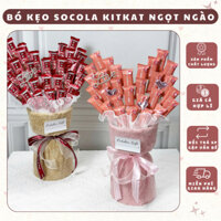 [Bó Kẹo Kitkat .Hỏa tốc] Bó Thanh Kẹo Socola Kitkat Ngọt Ngào (kt bó 50x35cm) - Quà Tặng Sinh Nhật. Tốt Nghiiệp.