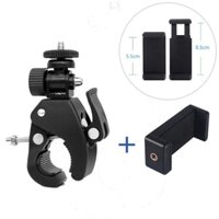 Bộ kẹp điện thoại gắn chân máy, chân đèn quay tiktok, LIVESTREAM