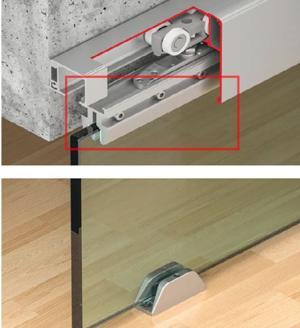 Bộ kẹp kính dày 12mm cho cửa trượt Hafele 940.43.400