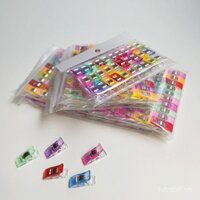Bộ kẹp màu trắng và đỏ mới 60 gói, cắt cạnh, may vải, định vị chắp vá, 27 kẹp nhựa nhỏ