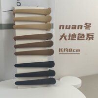 Bộ kẹp tóc kẹp tóc mùa thu đông kẹp chữ bên hông phong cách Hàn Quốc màu đất ấm áp mùa đông phong cách Nhật Hàn rửa mặt trang điểm nữ