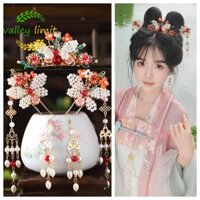 Bộ kẹp tóc phong cách Trung Quốc VALLEY LIMIT Hoa Retro Nữ