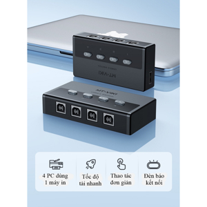 Bộ kết nối 4 máy tính với 1 máy in MT-Viki MT-SW241-CH